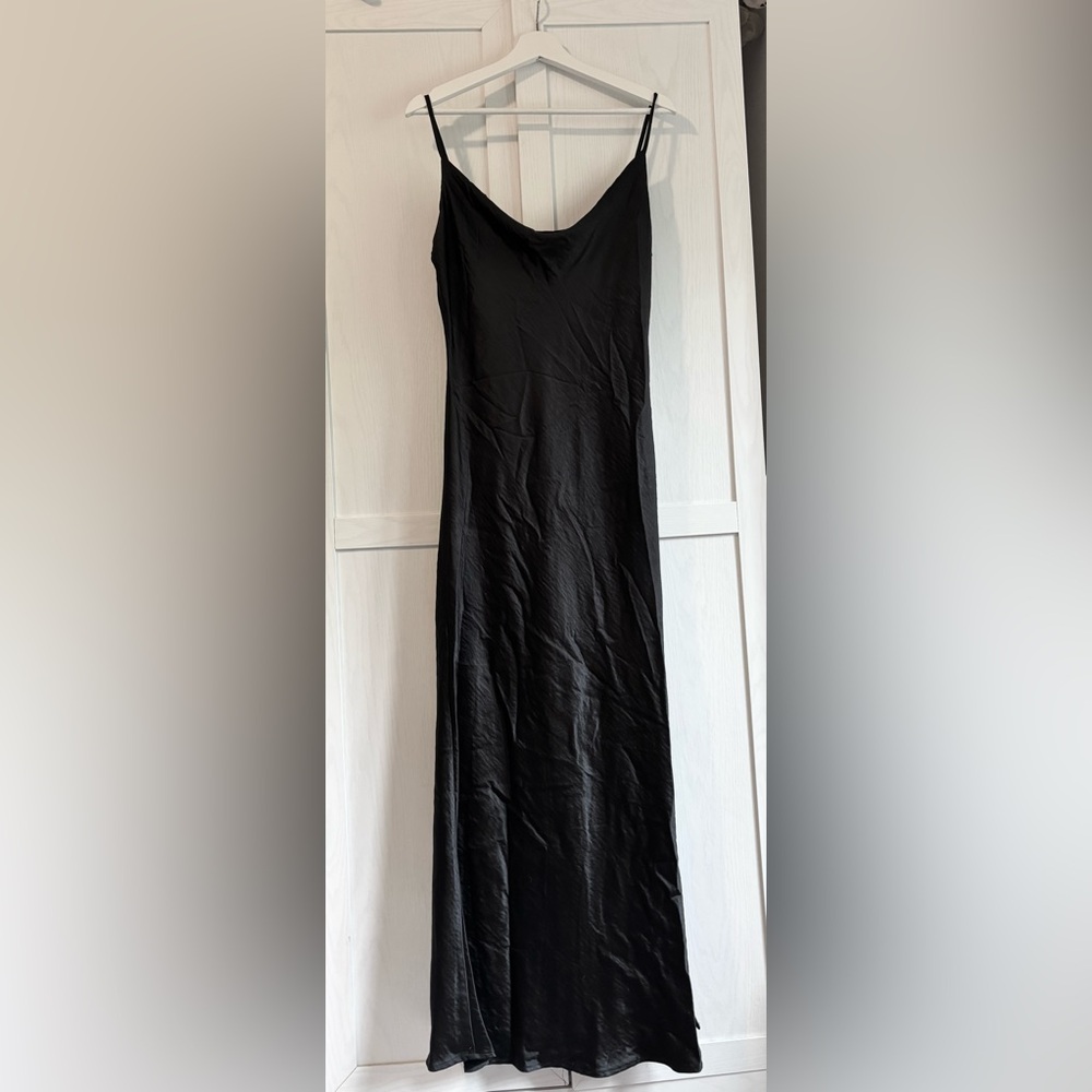 Honey Black Cowl Neck Maxi Dress